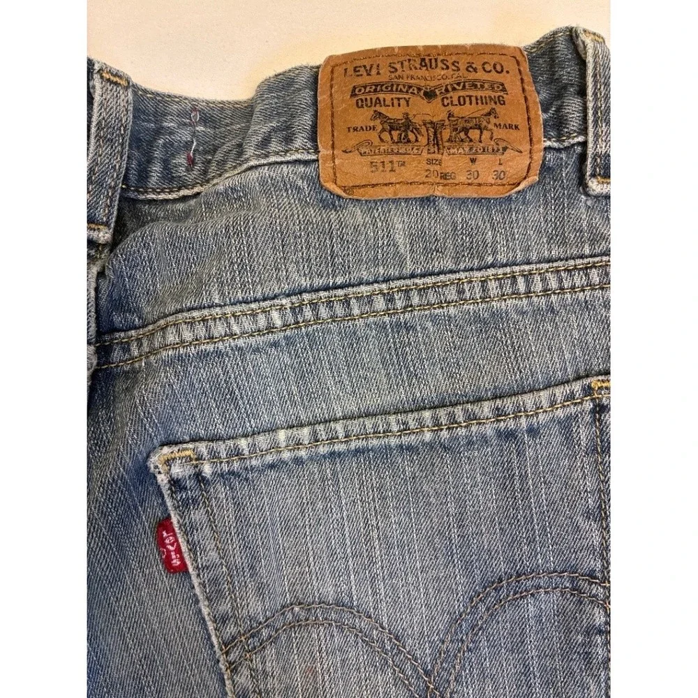 Levi's 511 Slim Straight Men's Jeans W30 L30 Light Blue Wash
